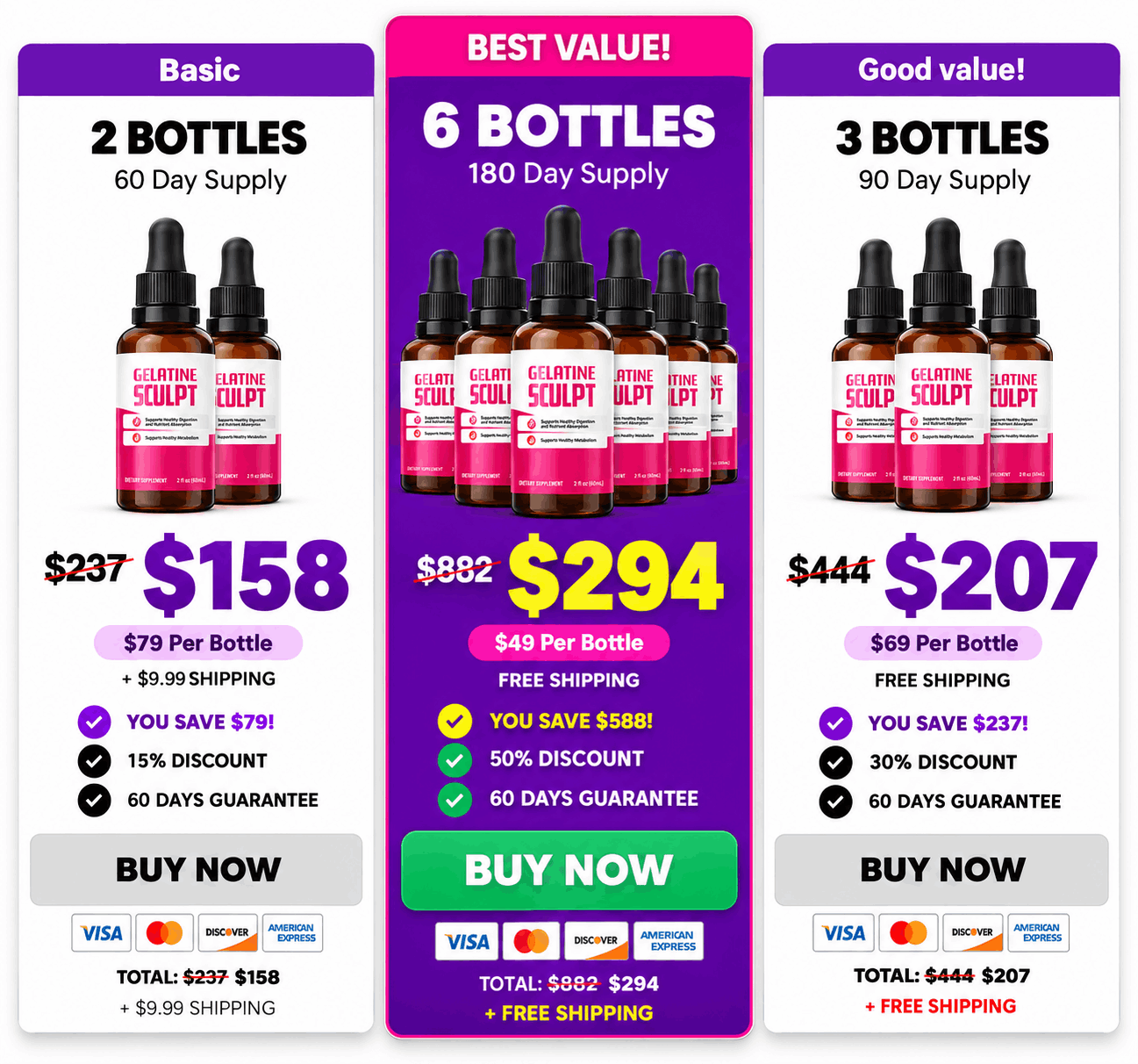 Gelatine Sculpt Pricing 